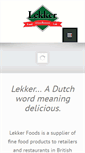 Mobile Screenshot of lekkerfoods.com
